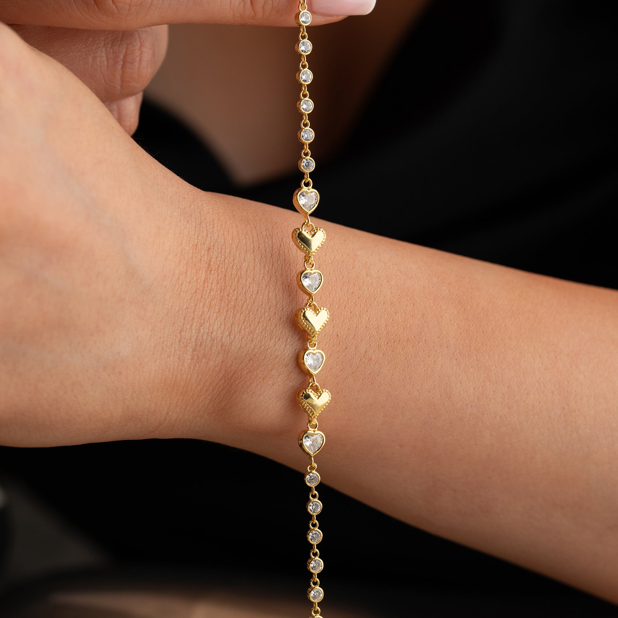 HJÄRTEBAND ARMBAND | 925 SILVER