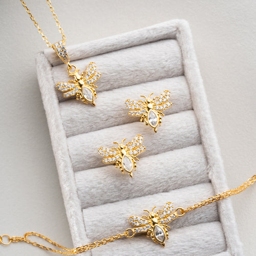 BIKRAGA | ARMBAND | ÖRONHÄNGNINGSSET | 925 SILVER