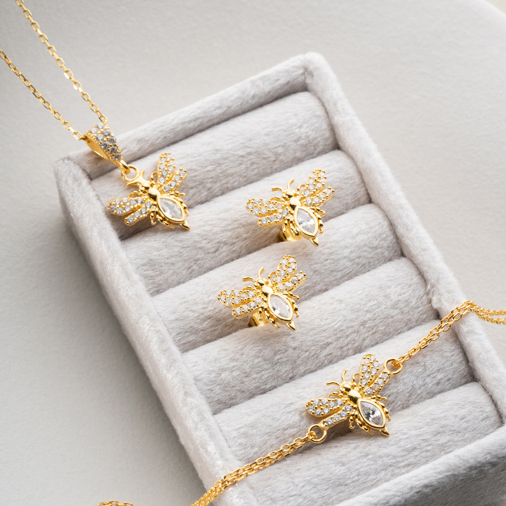 BIKRAGA | ARMBAND | ÖRONHÄNGNINGSSET | 925 SILVER