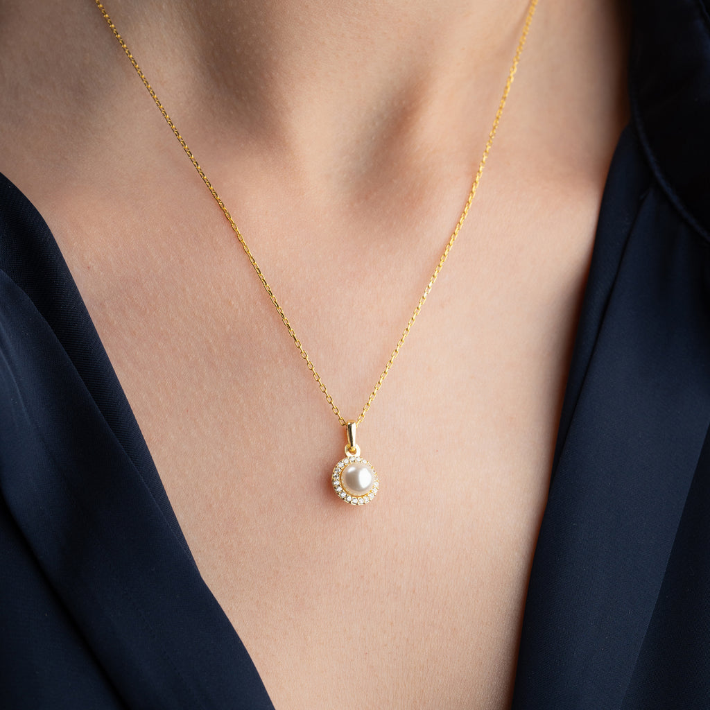 ZIRKONIAPÄRLHALSBAND | 925 SILVER