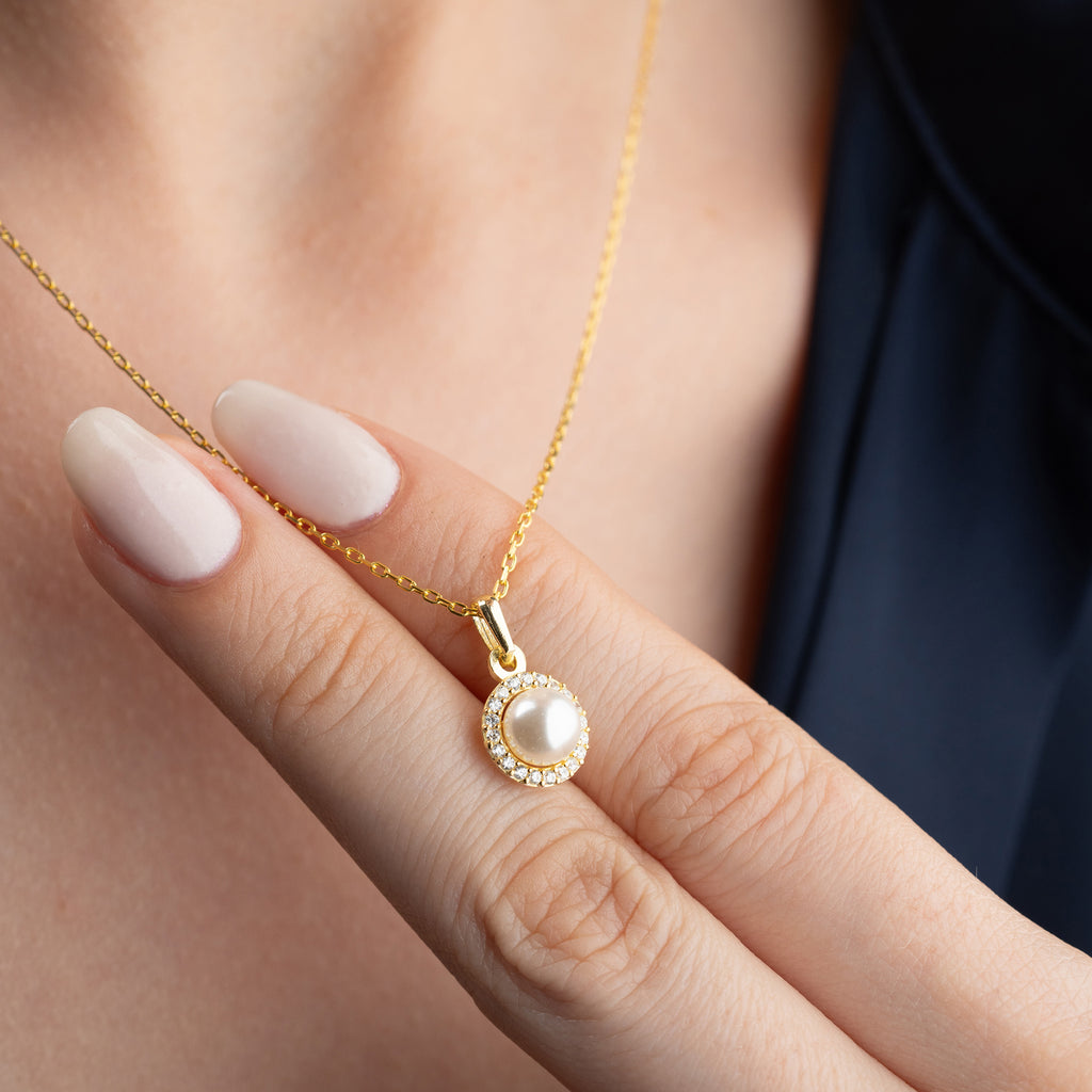 ZIRKONIAPÄRLHALSBAND | 925 SILVER