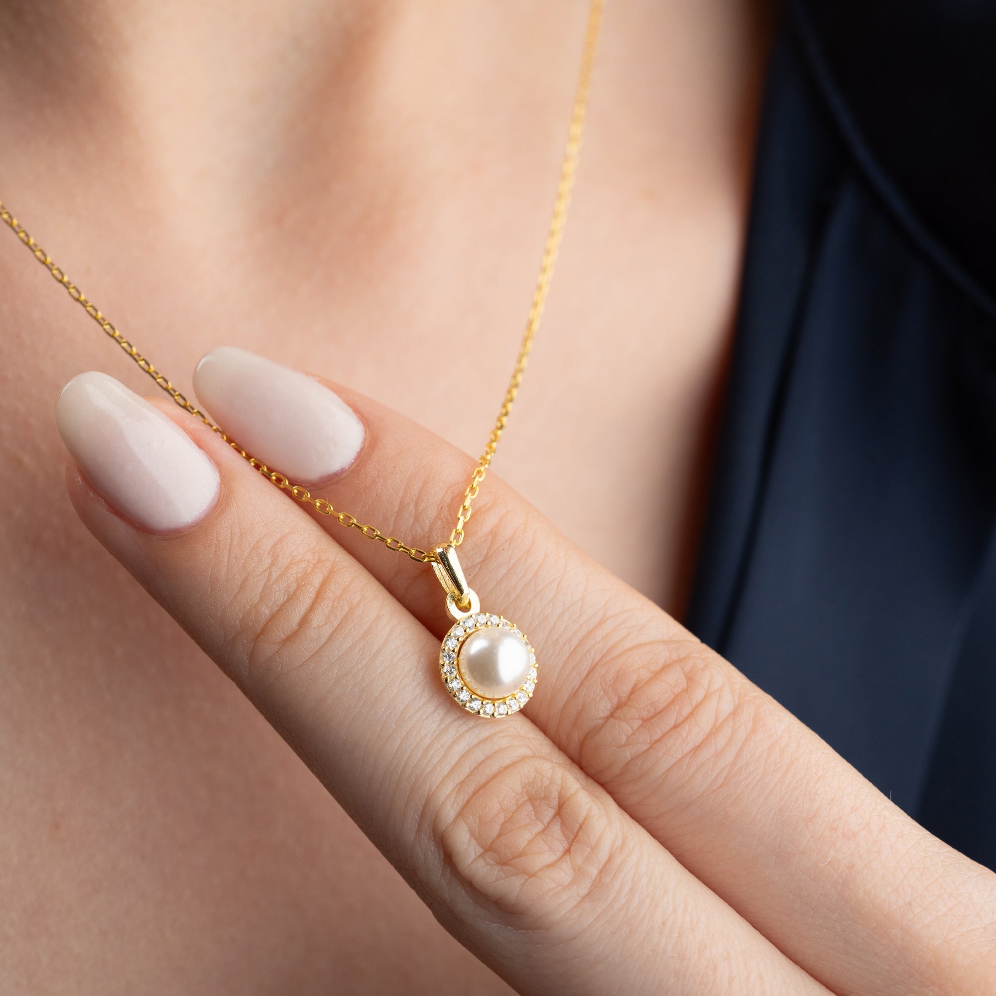 ZIRKONIAPÄRLHALSBAND | 925 SILVER