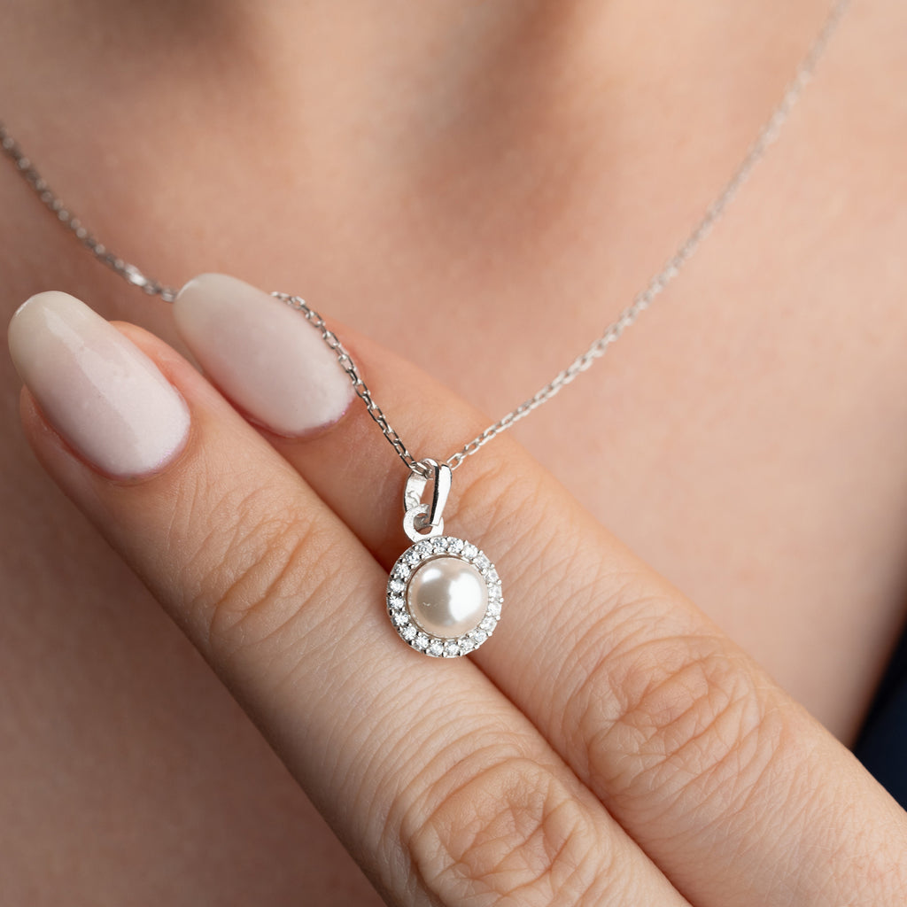 ZIRKONIAPÄRLHALSBAND | 925 SILVER
