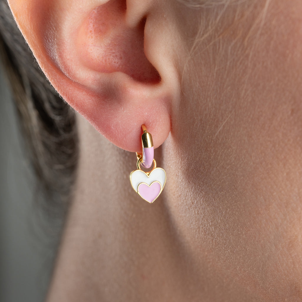 BARNENS TVÅHJÄRTAÖRHÄNGEN | 925 SILVER