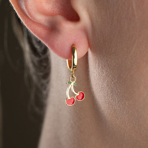 BARNS KÖRSBÄRÖRHANGEN | 925 SILVER