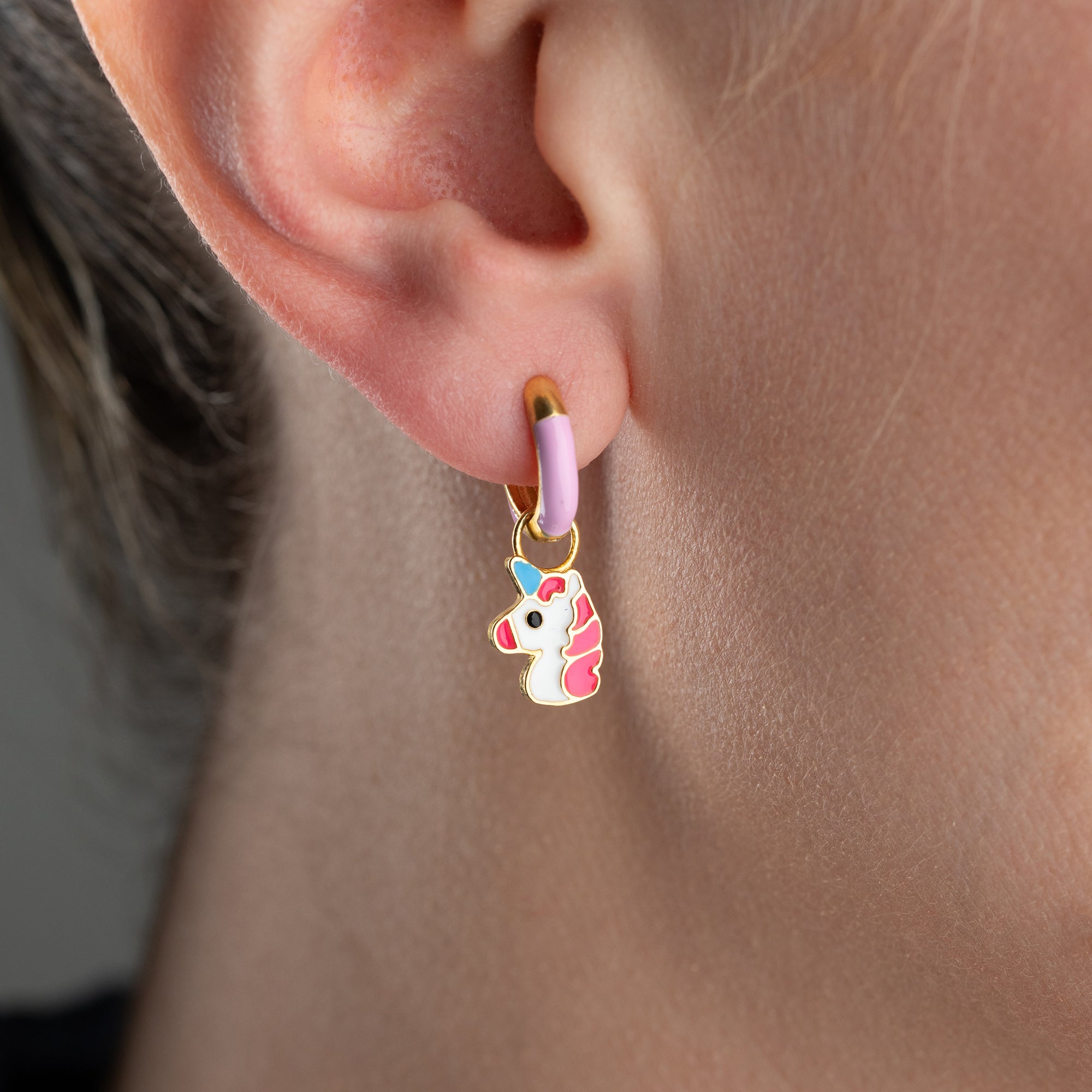 BARNENS ENHÖRNINGSÖRHÄNGEN | 925 SILVER