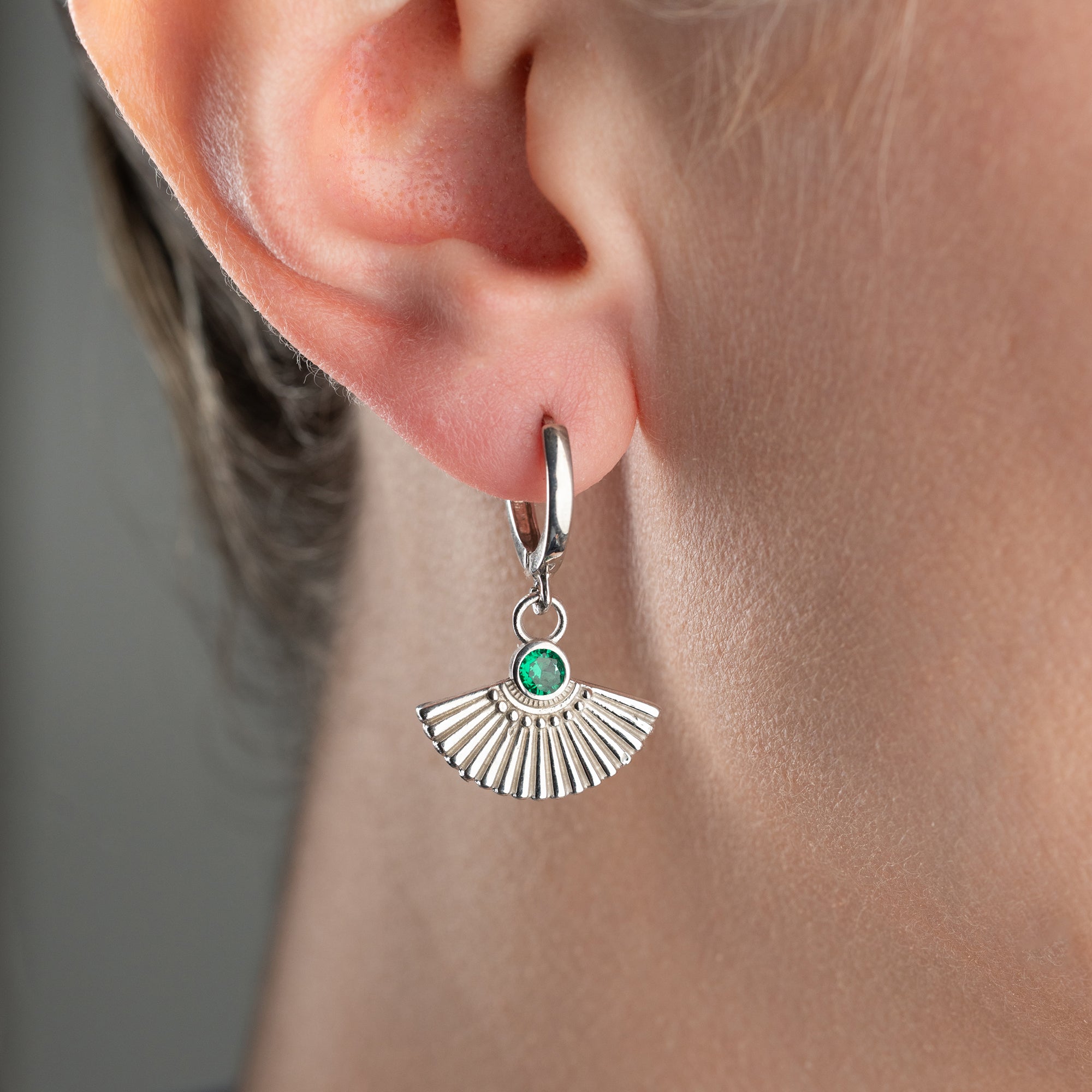 ZIRCONIA FLÄKTÖRHANGEN | 925 SILVER