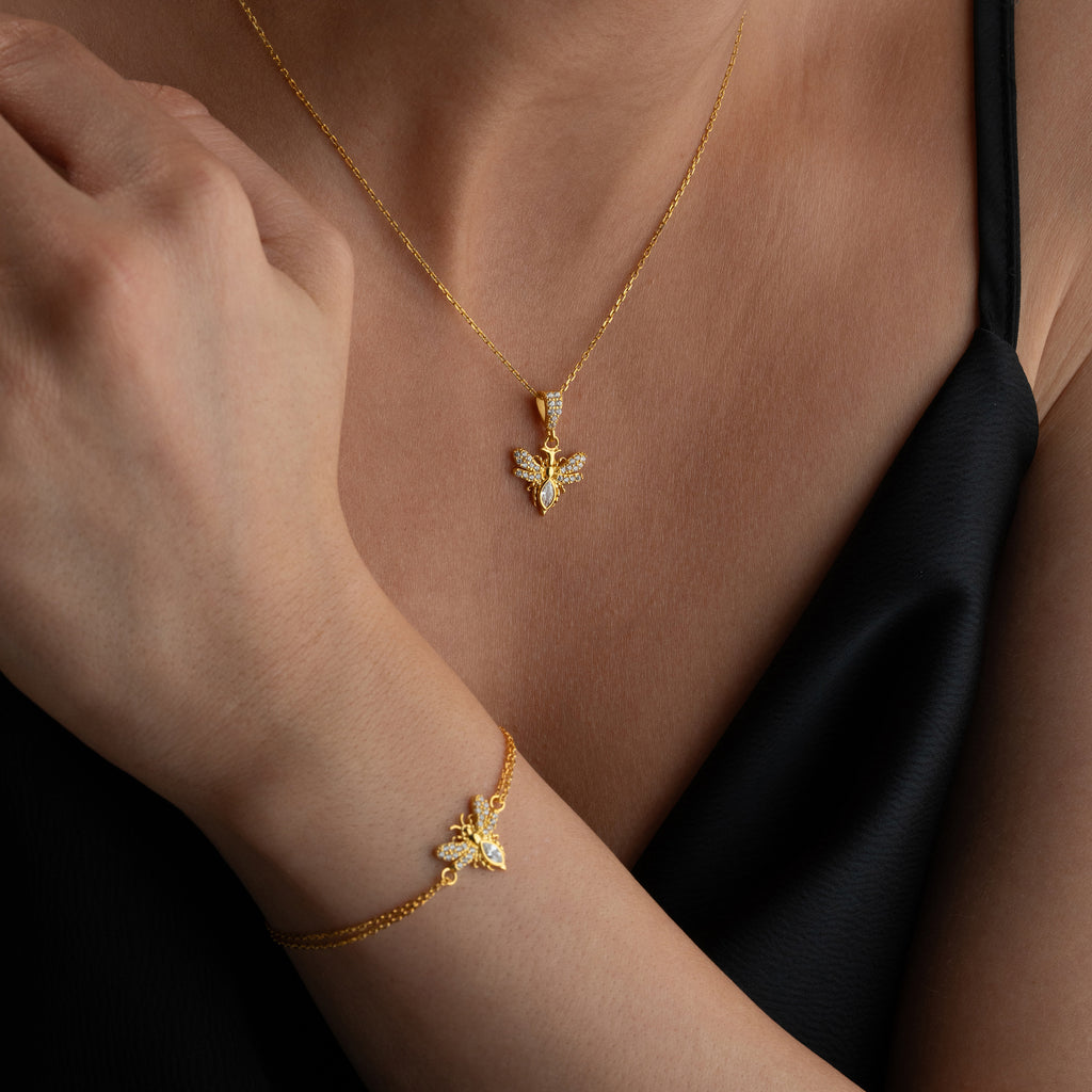 BIKRAGA | ARMBAND | ÖRONHÄNGNINGSSET | 925 SILVER