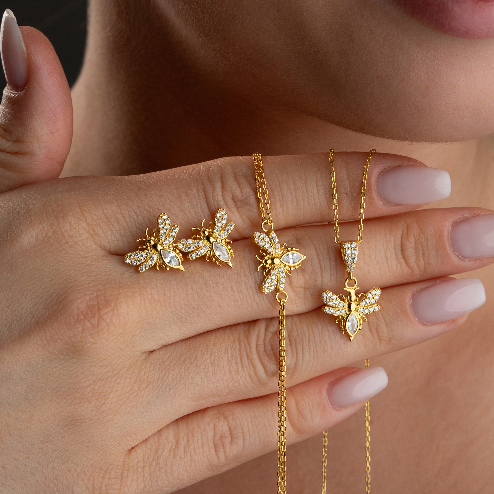 BIKRAGA | ARMBAND | ÖRONHÄNGNINGSSET | 925 SILVER