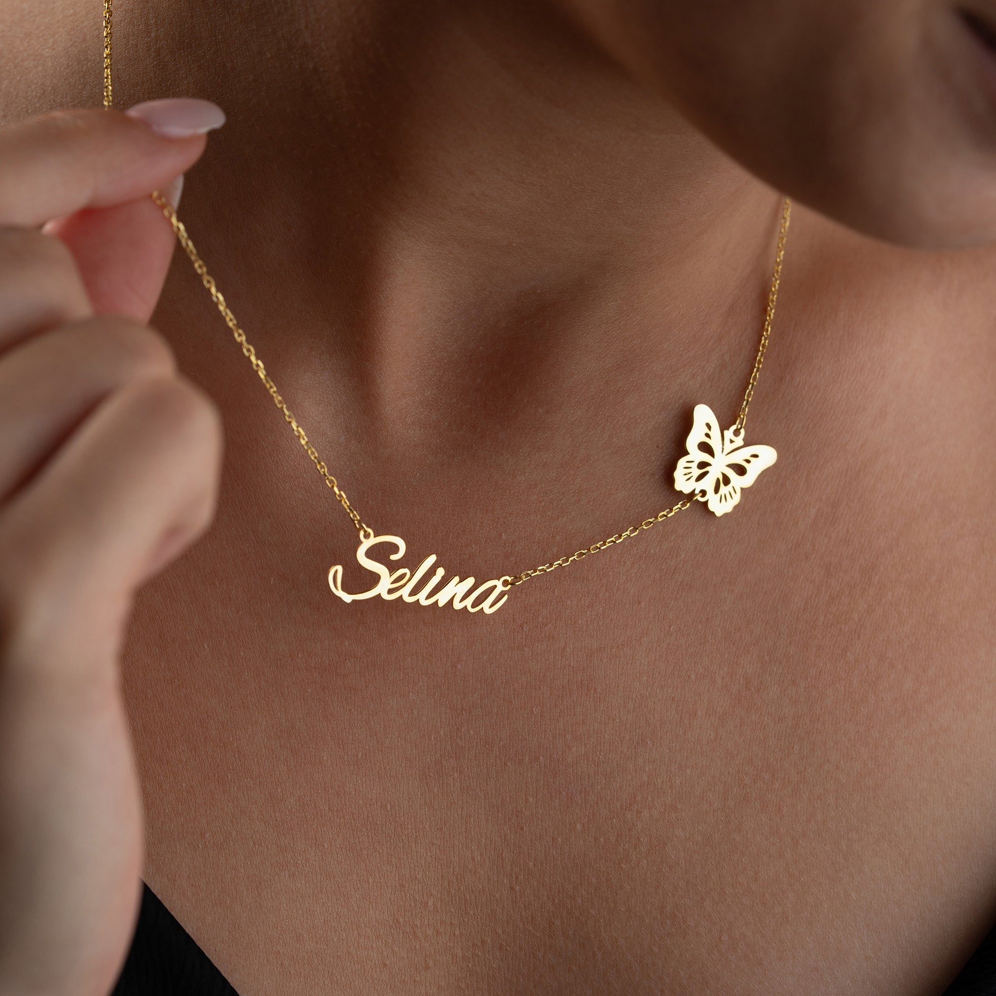 STOR FJÄRIL NAMN KRAGE | 925 SILVER