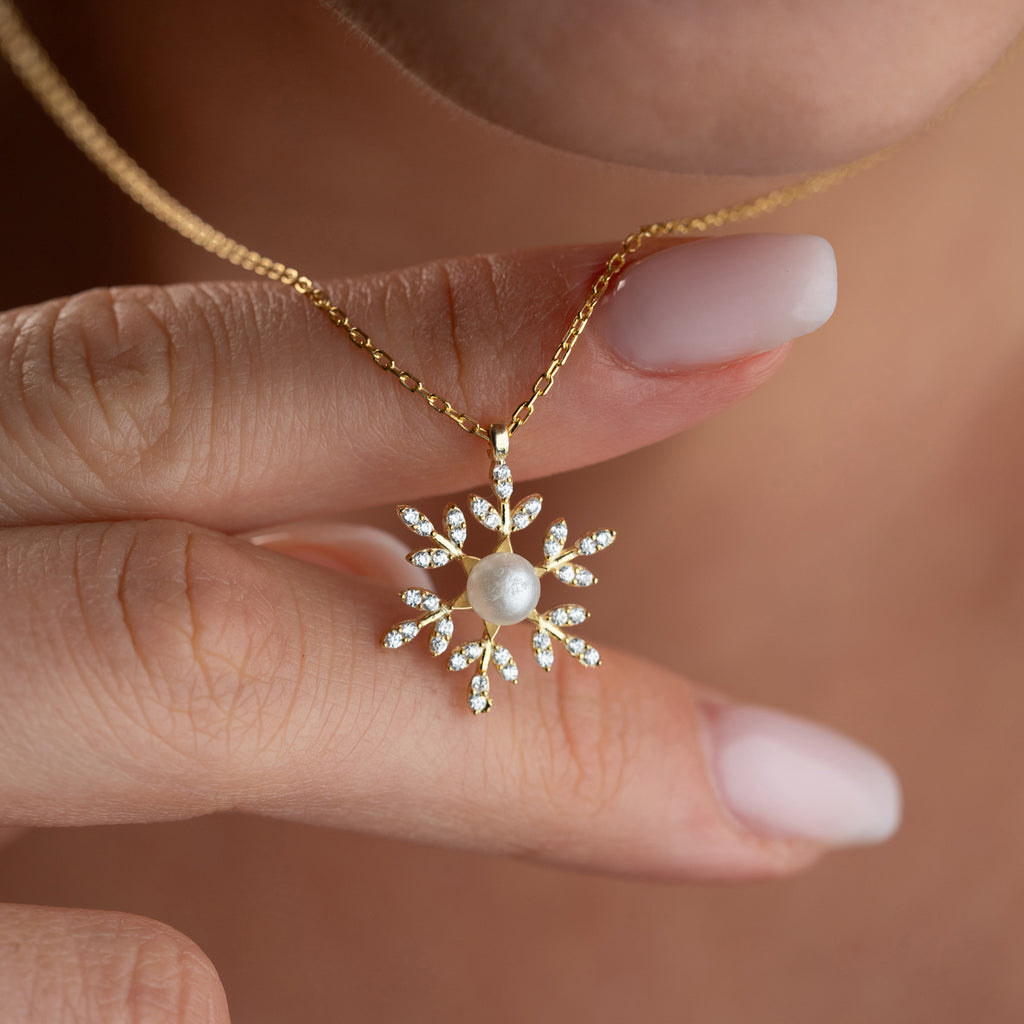 SNÖFLINGA PÄRL KRAGE| 925 SILVER