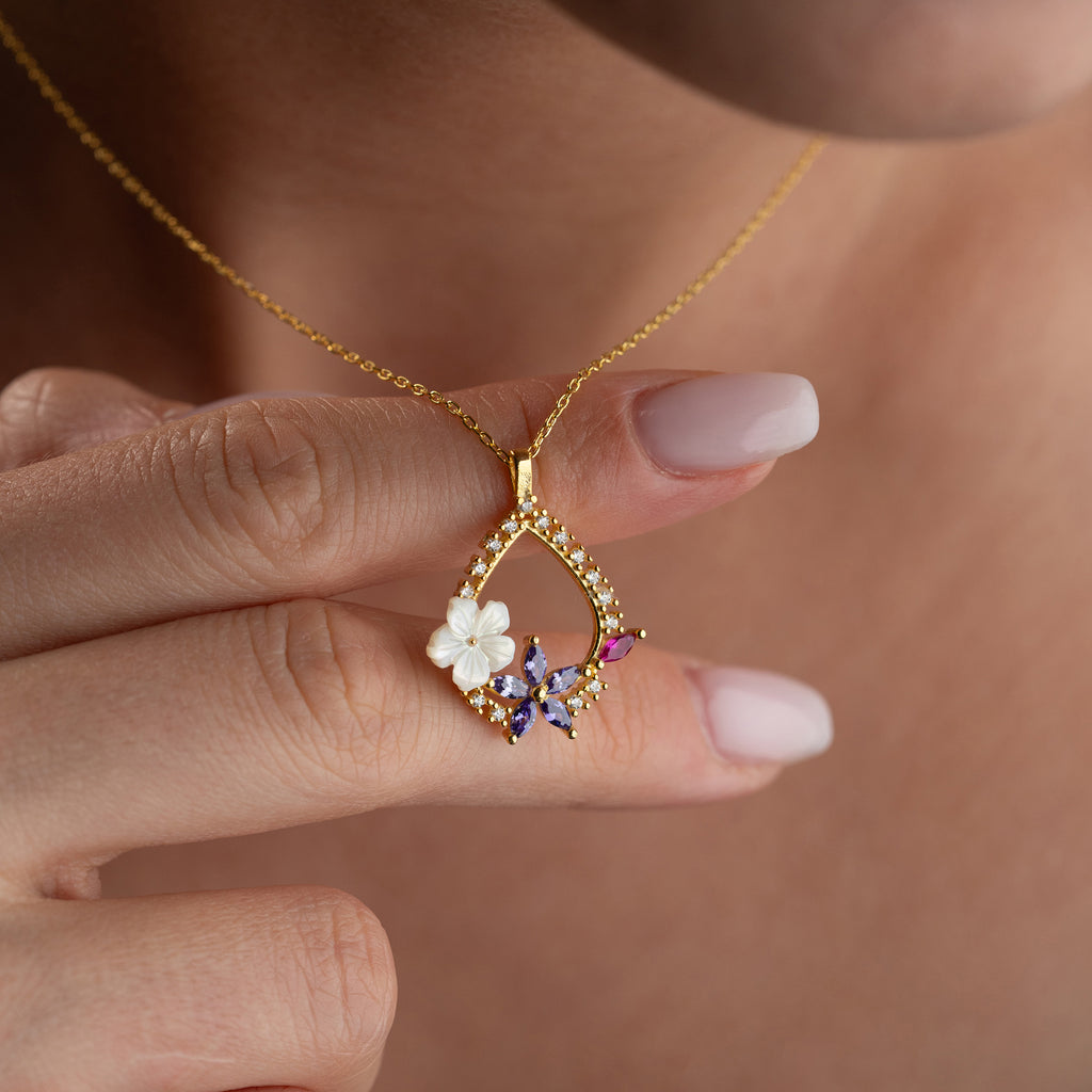 DROP VEVENTY HALSKETTE| 925 SILBER - Kardelen