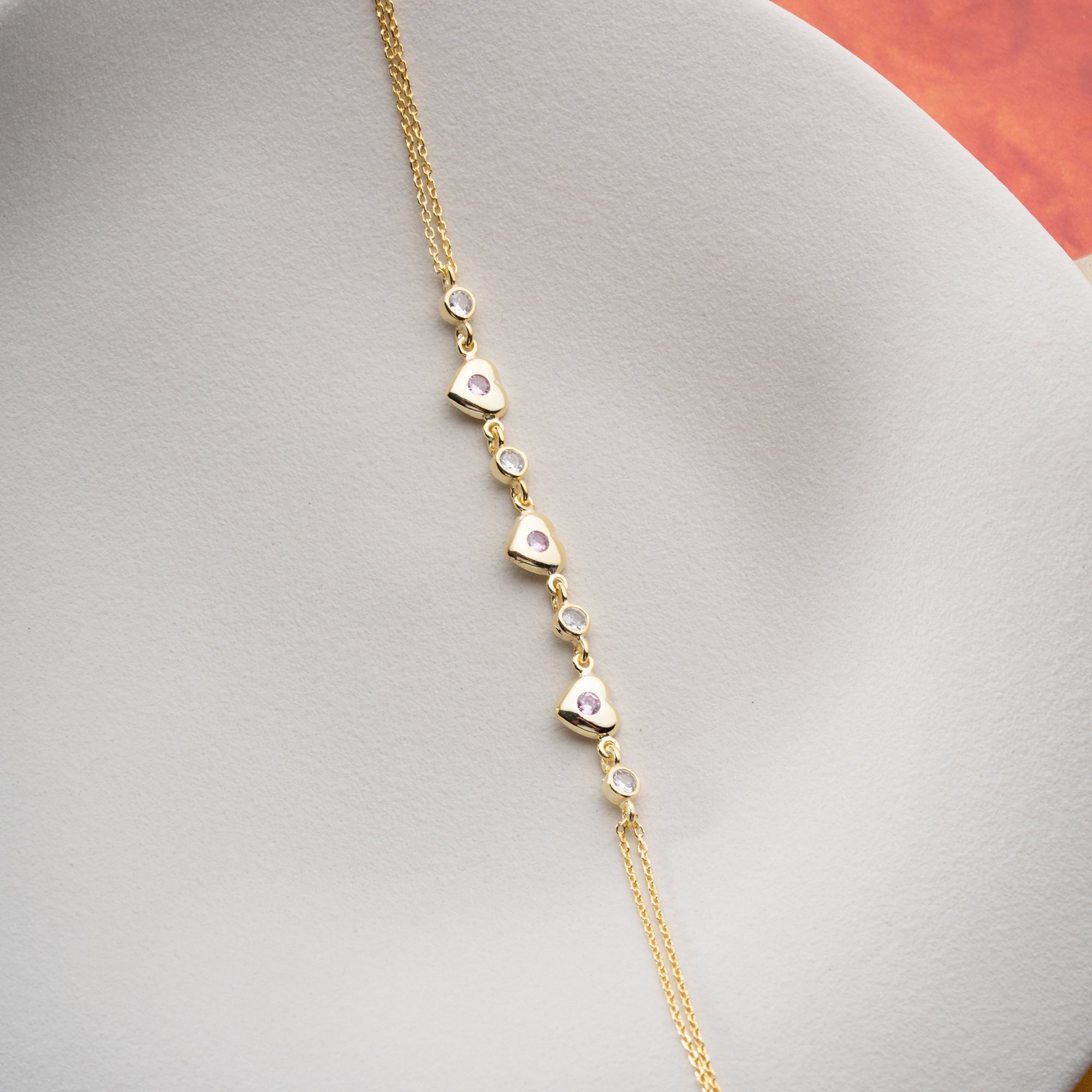 MULTI HJÄRTA ARMBAND | 925 SILVER