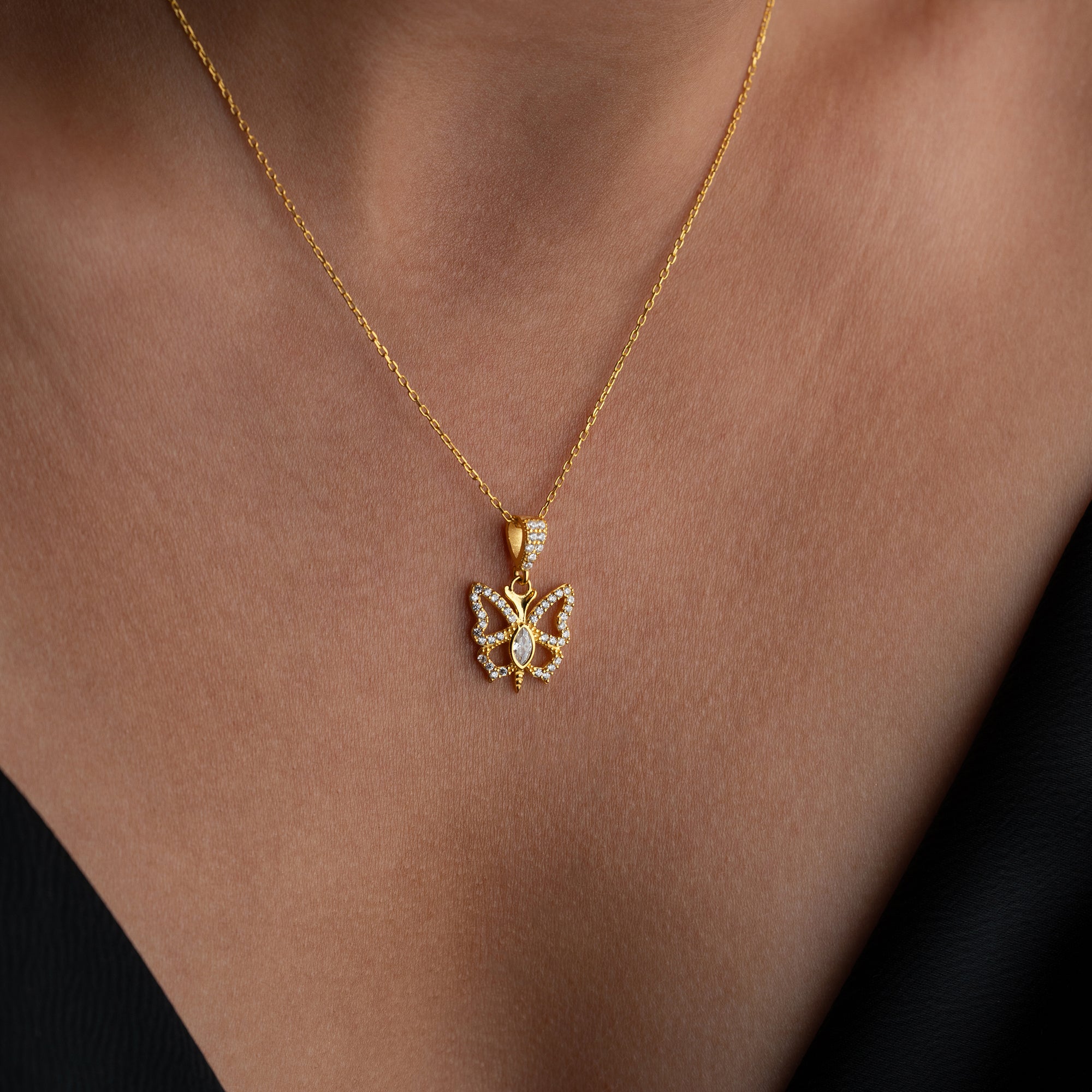 STORT FJÄRIL KRAGE| 925 SILVER