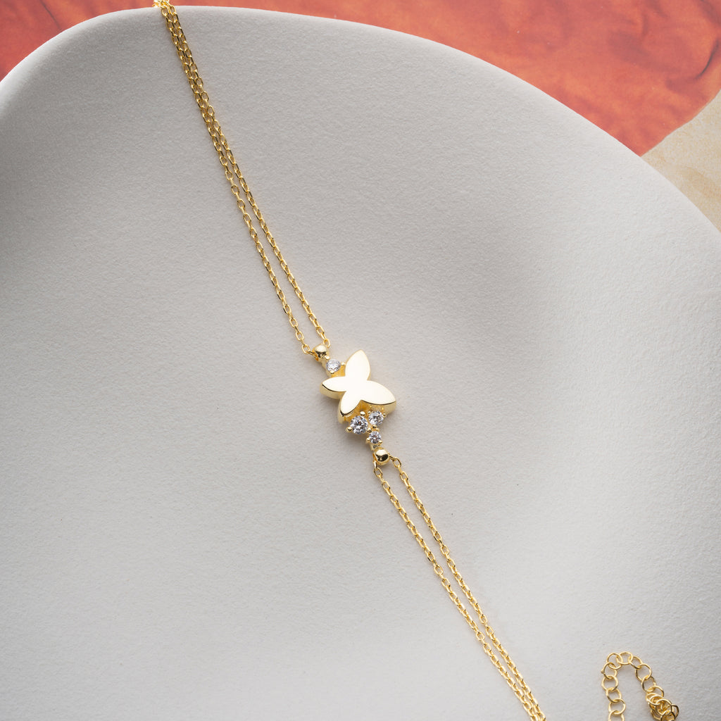 ARMBAND MED FJÄRILSSTEN | 925 SILVER