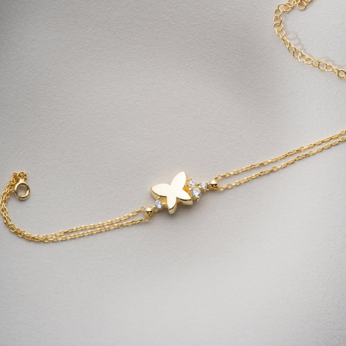 ARMBAND MED FJÄRILSSTEN | 925 SILVER