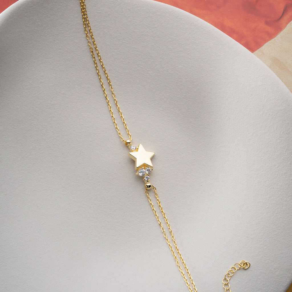 ARMBAND MED STJÄRN STEN | 925 SILVER