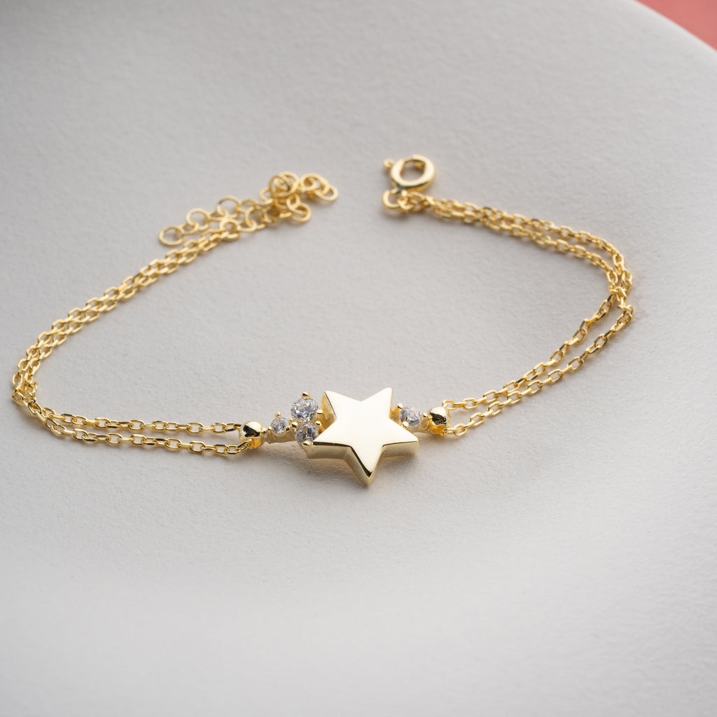 ARMBAND MED STJÄRN STEN | 925 SILVER