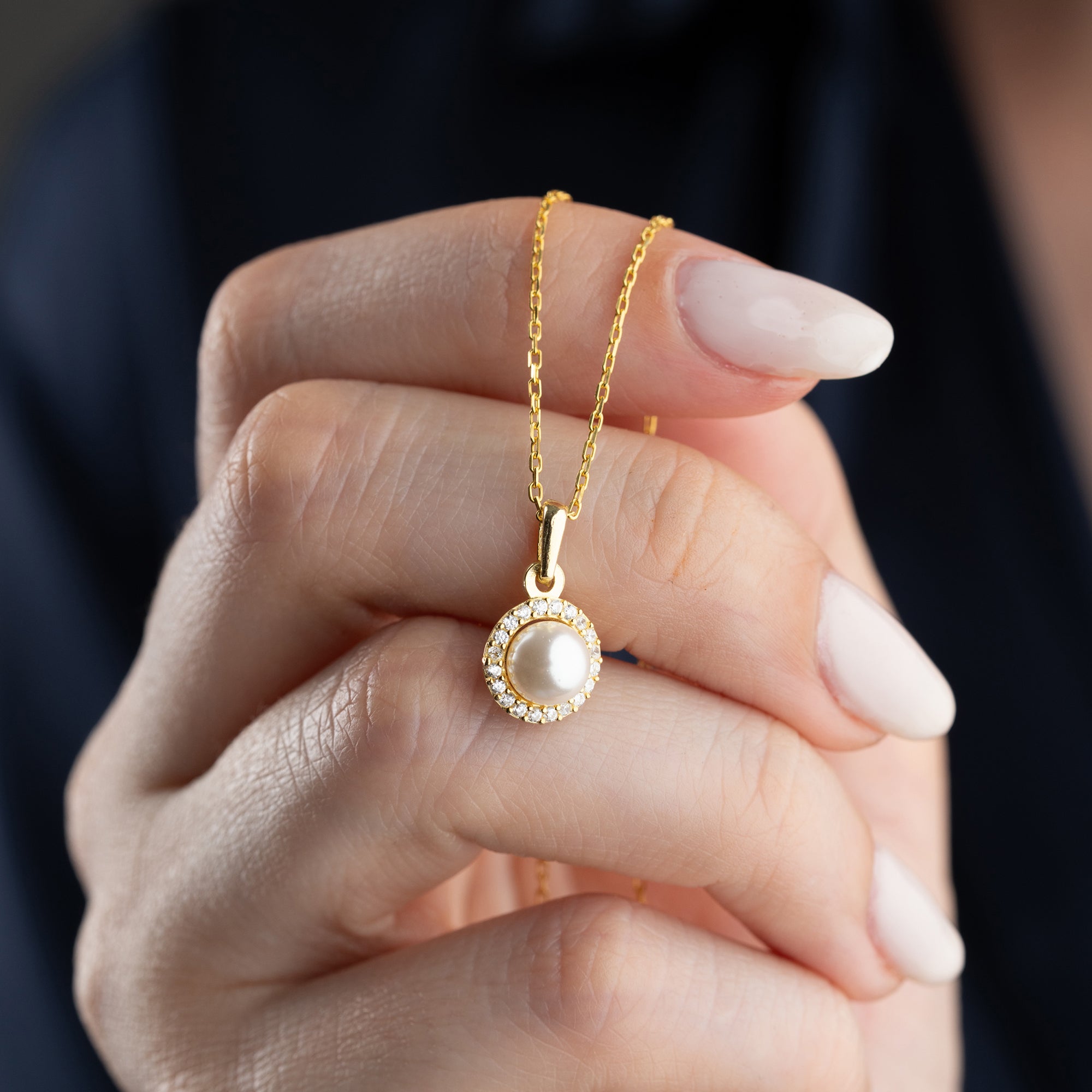 ZIRKONIAPÄRLHALSBAND | 925 SILVER