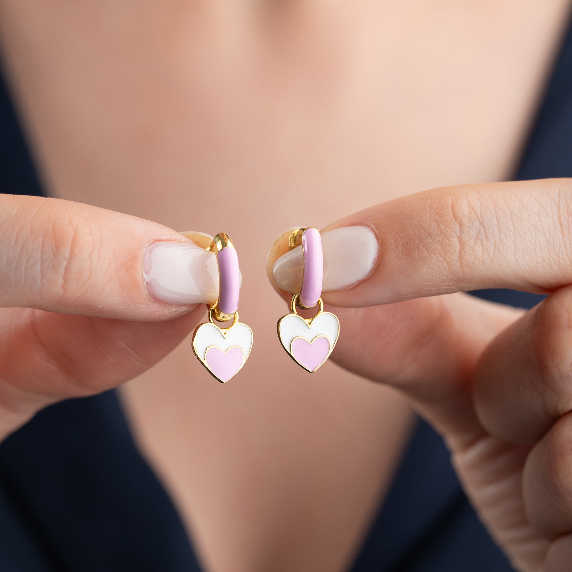 BARNENS TVÅHJÄRTAÖRHÄNGEN | 925 SILVER