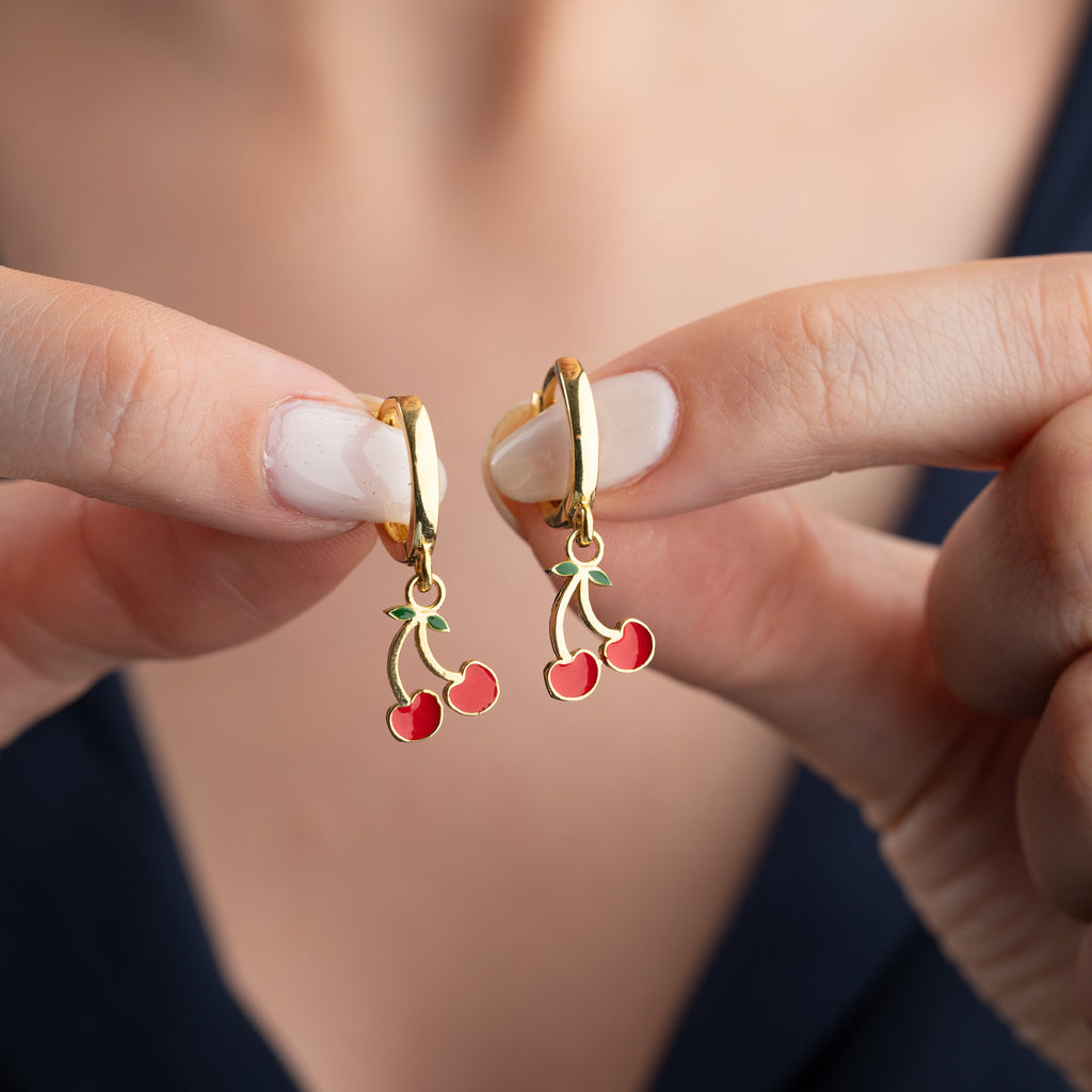 BARNS KÖRSBÄRÖRHANGEN | 925 SILVER