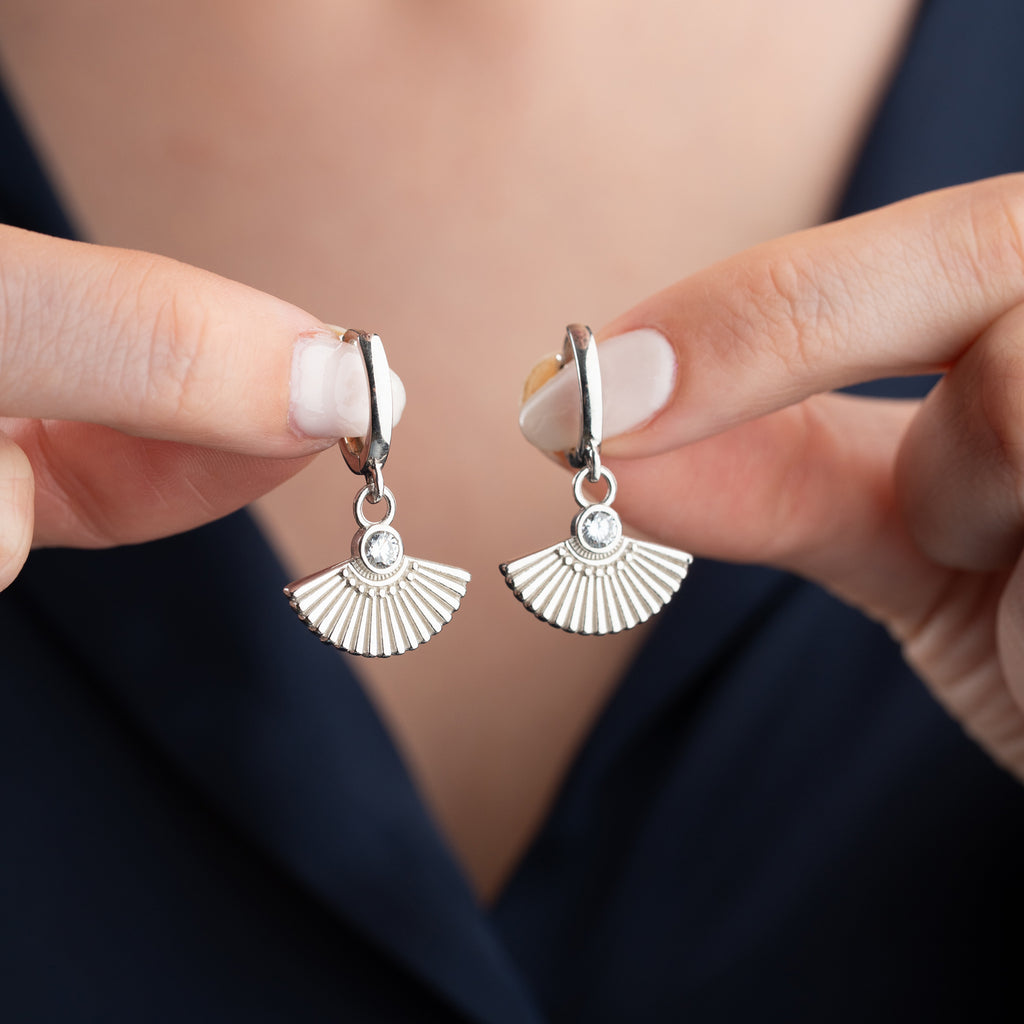 ZIRCONIA FLÄKTÖRHANGEN | 925 SILVER
