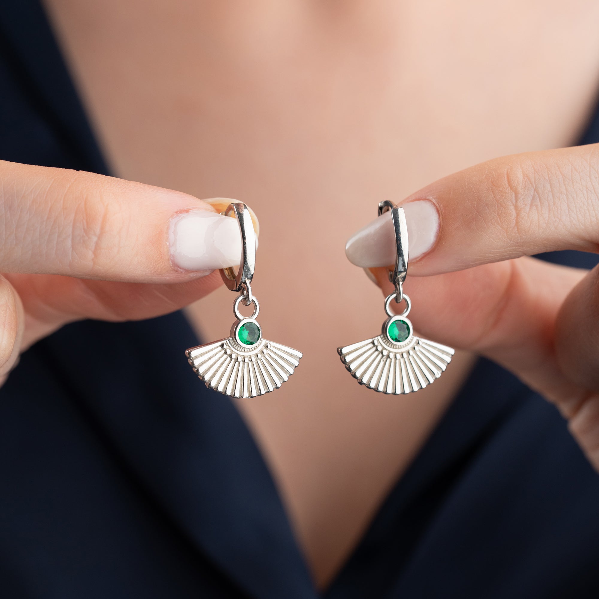 ZIRCONIA FLÄKTÖRHANGEN | 925 SILVER