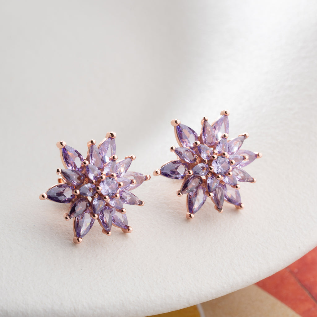 LOTUS LILA ÖGA-HÄNGE | 925 SILVER