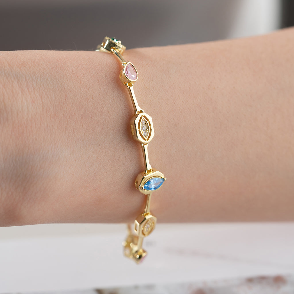 DESIGN FÄRGAT ARMBAND | 925 SILVER