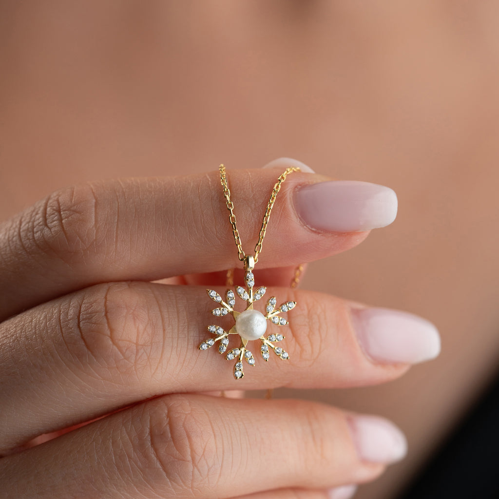 SNÖFLINGA PÄRL KRAGE| 925 SILVER