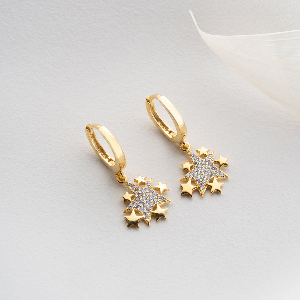 ÖGONHÄNG MED FLERA STJÄRNOR | 925 SILVER