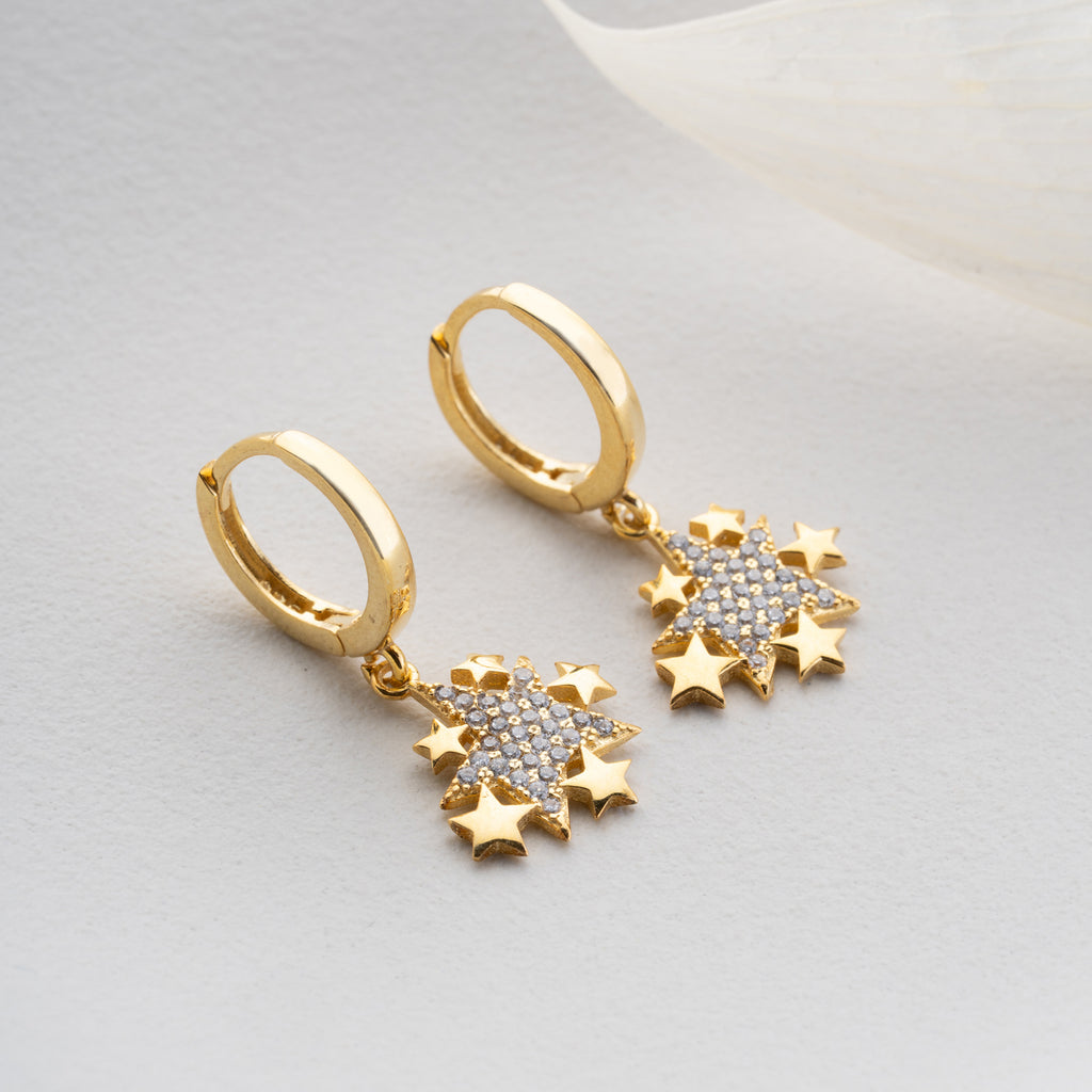 ÖGONHÄNG MED FLERA STJÄRNOR | 925 SILVER