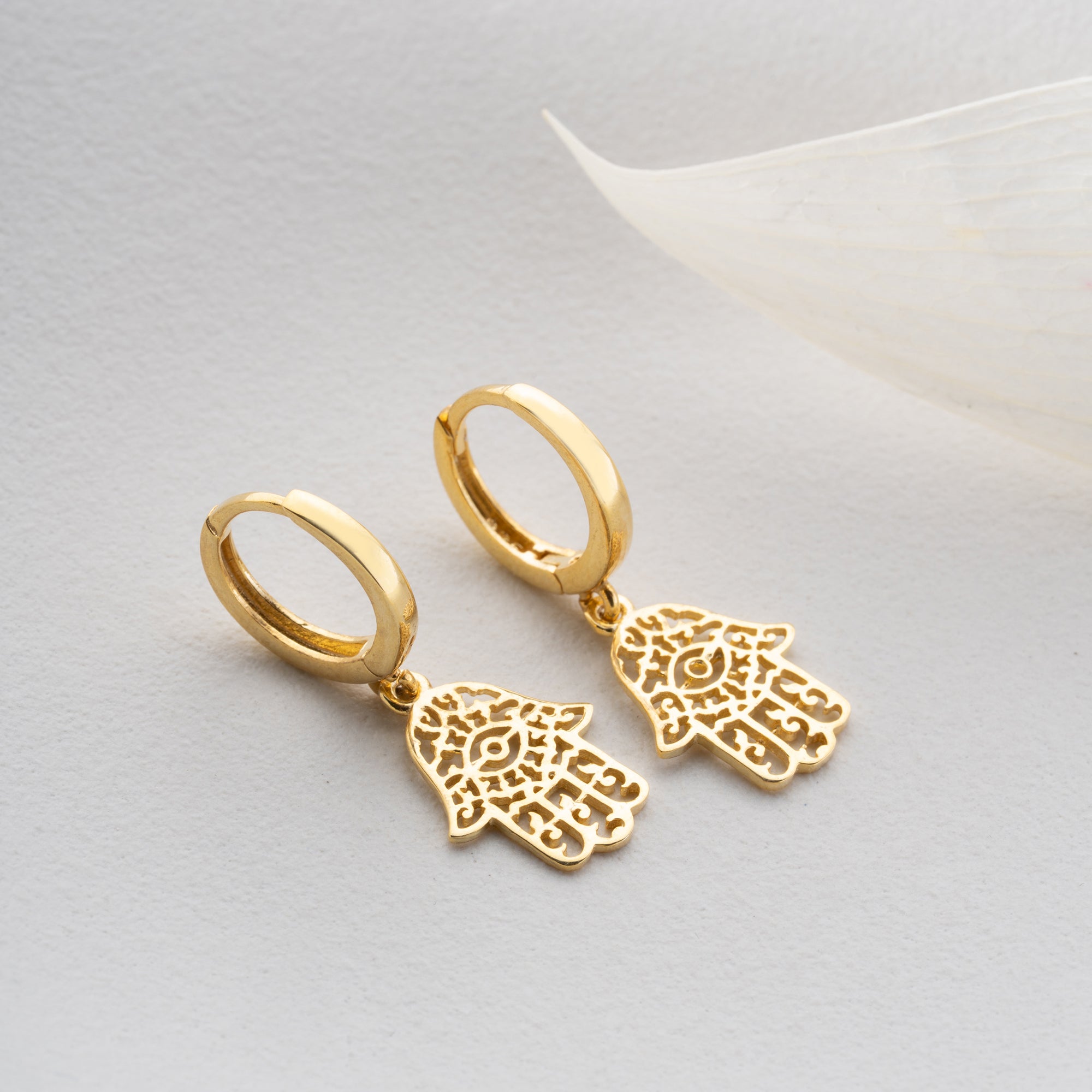 FATIMA'S HAND MATRIX ÖRONHÄNG | 925 SILVER