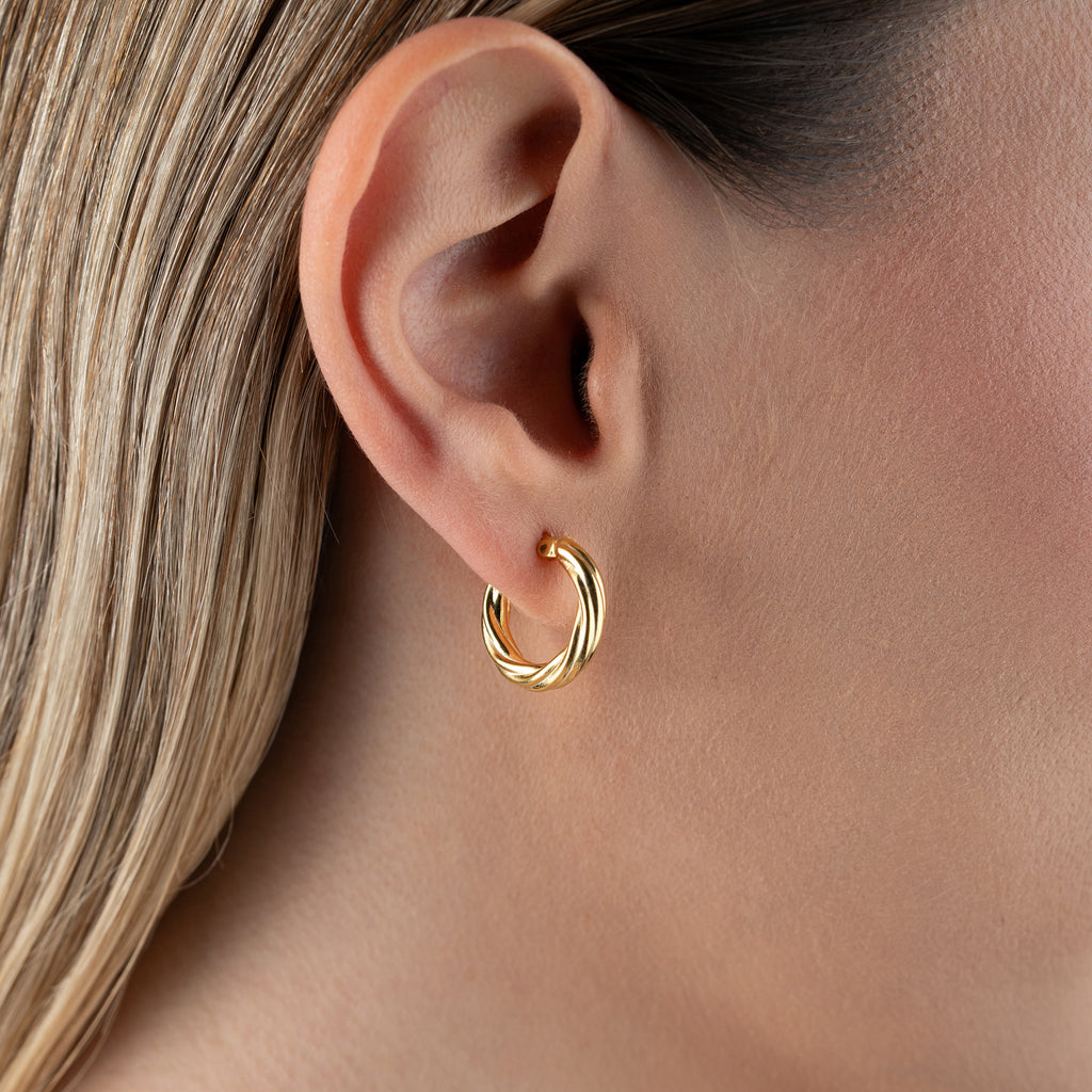 ENKLA TWIST ÖRHÄNGEN | 925 SILVER