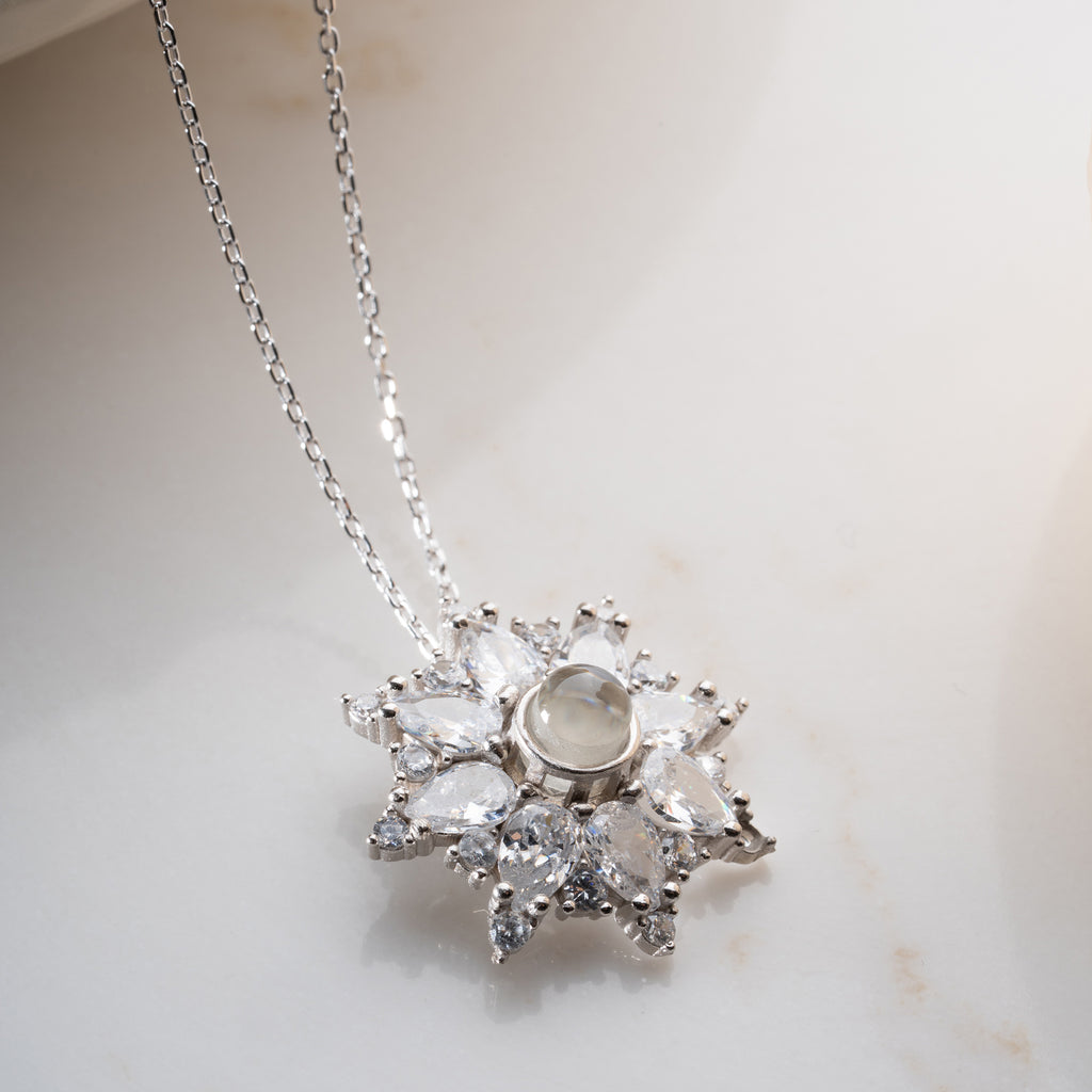 CRYSTAL LOTUS KEDJA | 925 SILVER 