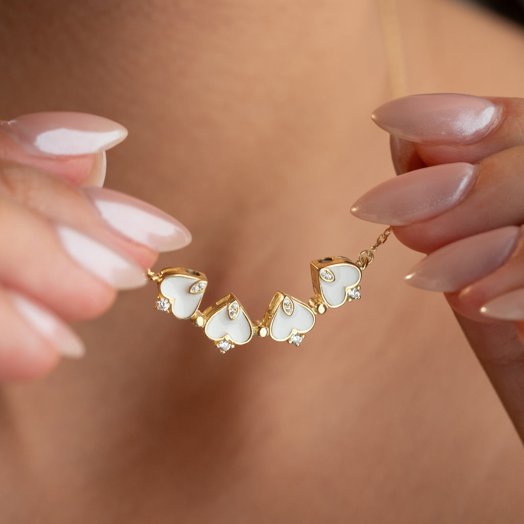 PEVE HJÄRTA KRAGE | 925 SILVER 