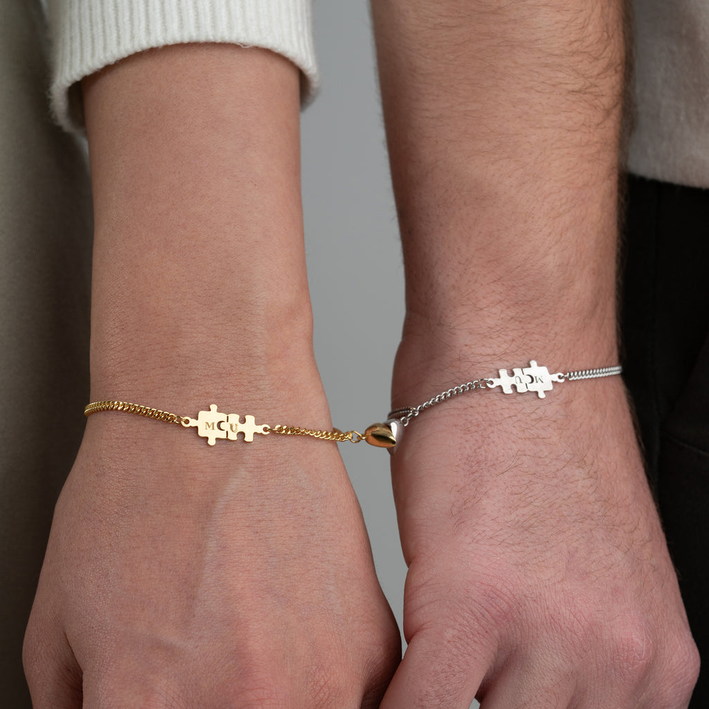 PUSSEL HJÄRTA PARTNER ARMBAND | 925 SILVER