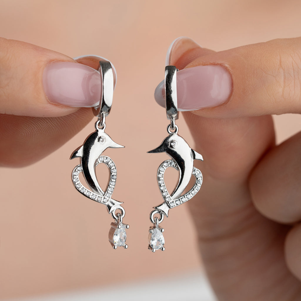 DELFINÖRHÄNGEN | 925 SILVER
