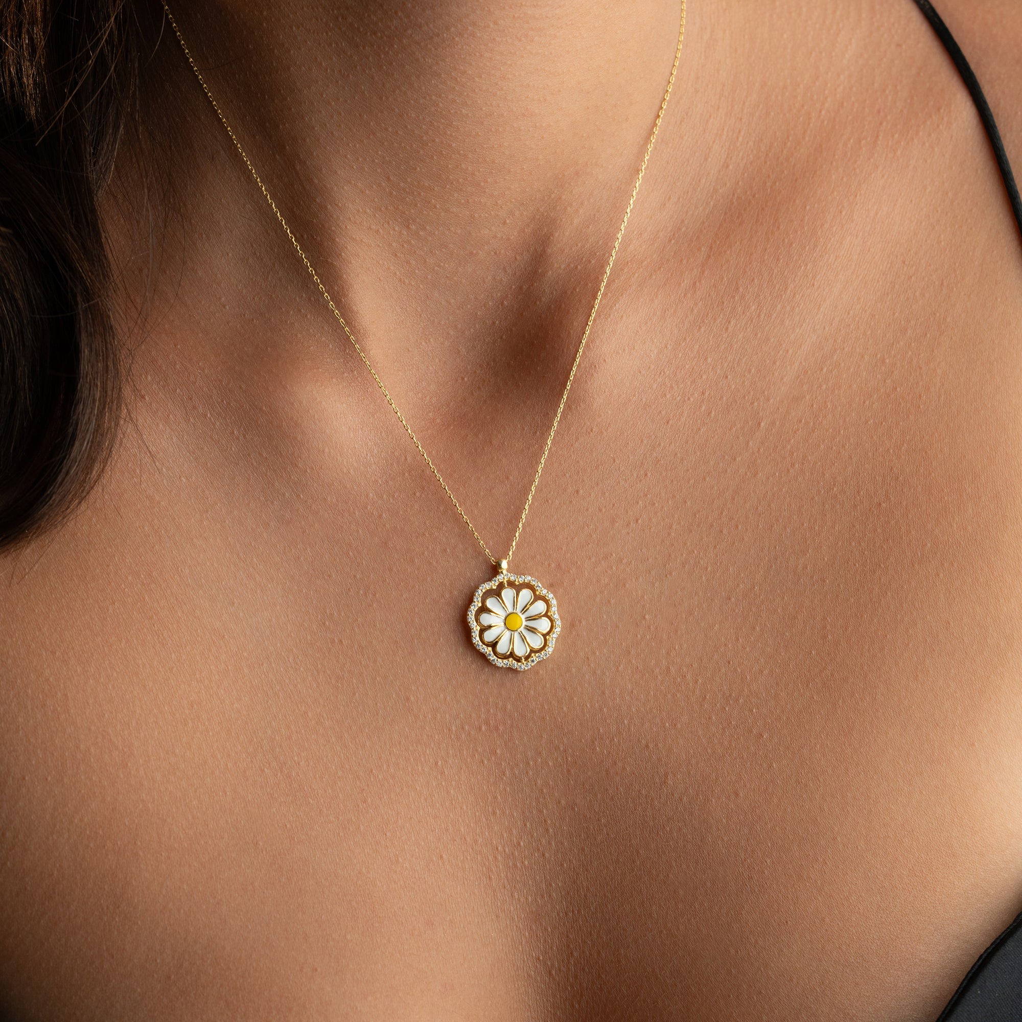 SUN FLOWER KETTE | 925 SILBER - SUN FLOWER KETTE | 925 SILBER