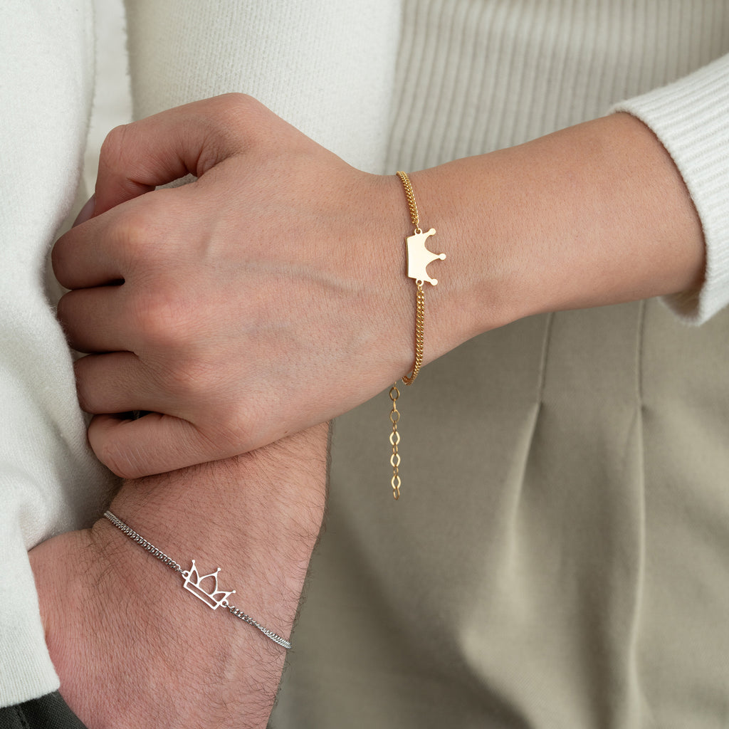 KING & QUEEN PARTNERARMBAND | 925 SILVER