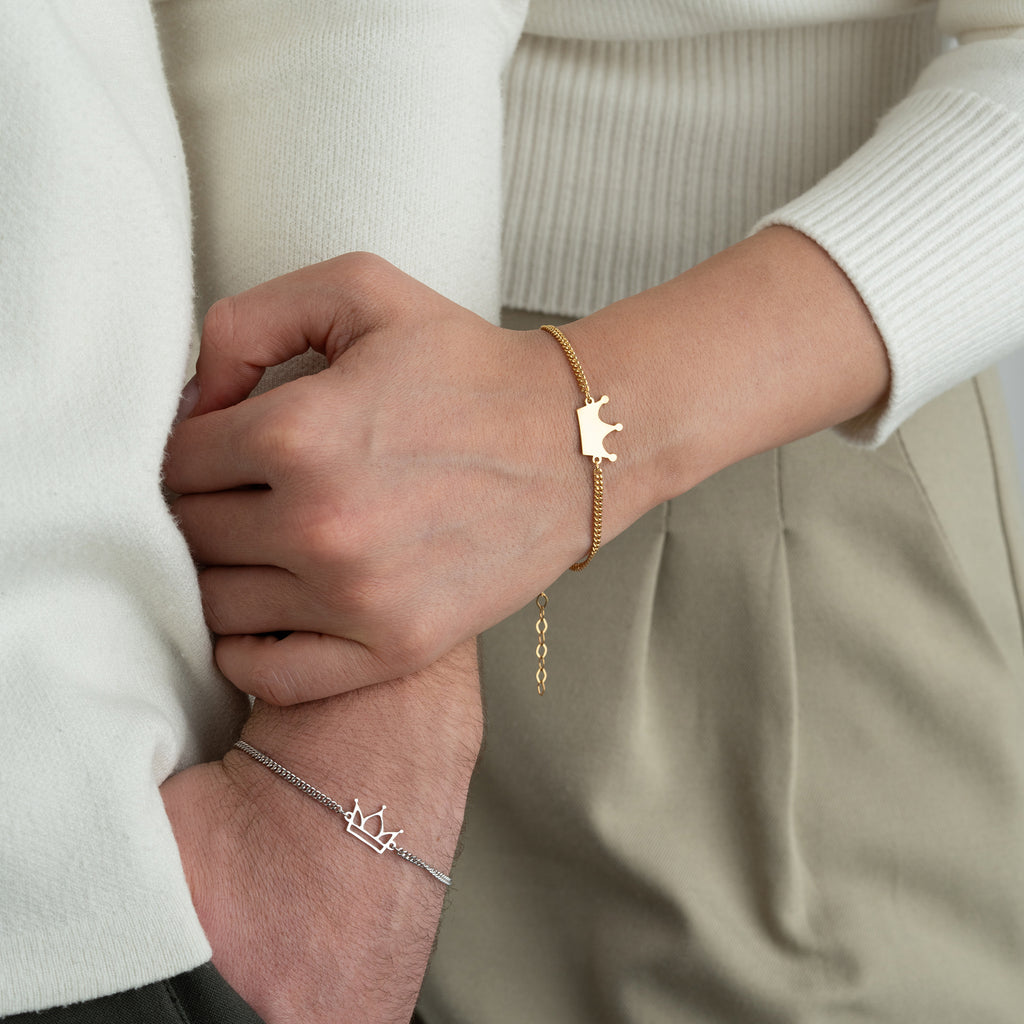 KING & QUEEN PARTNERARMBAND | 925 SILVER