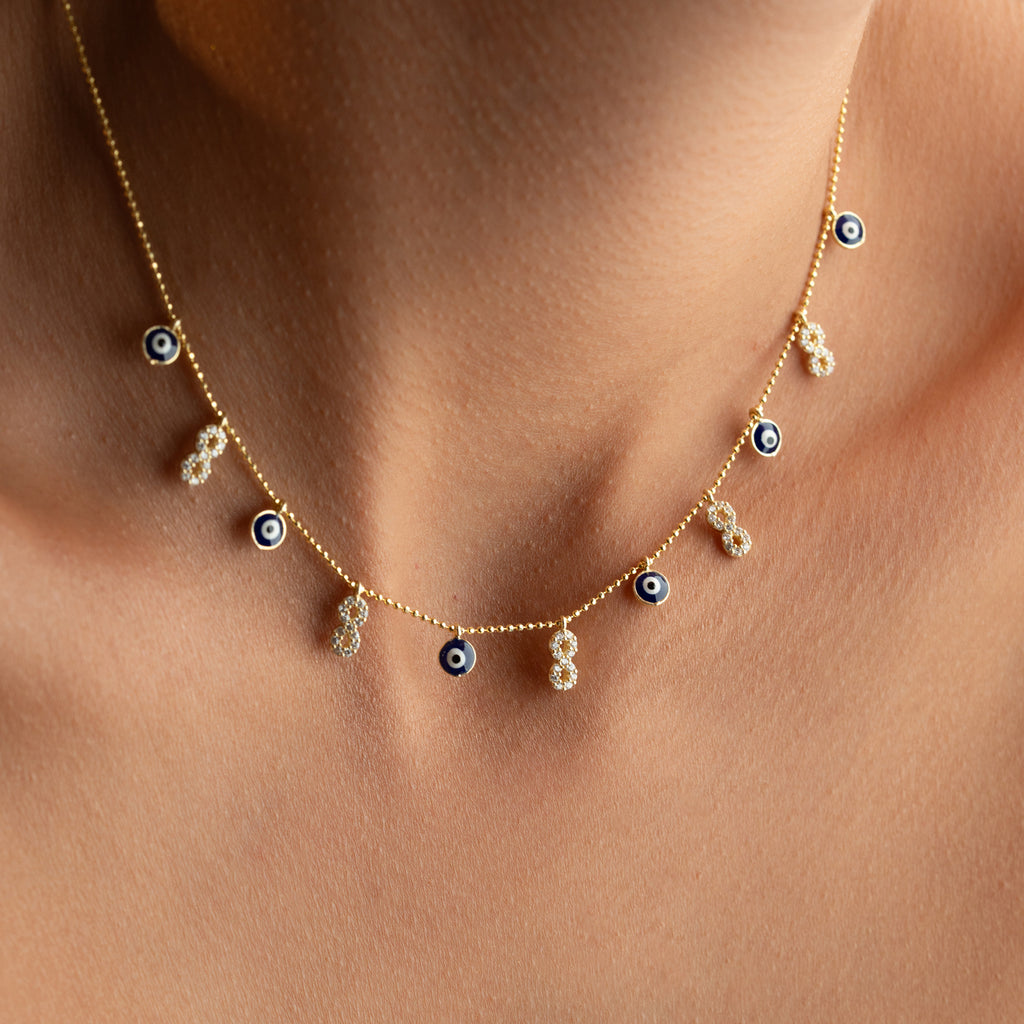INFINITY X NAZAR HALSBAND | 925 SILVER 