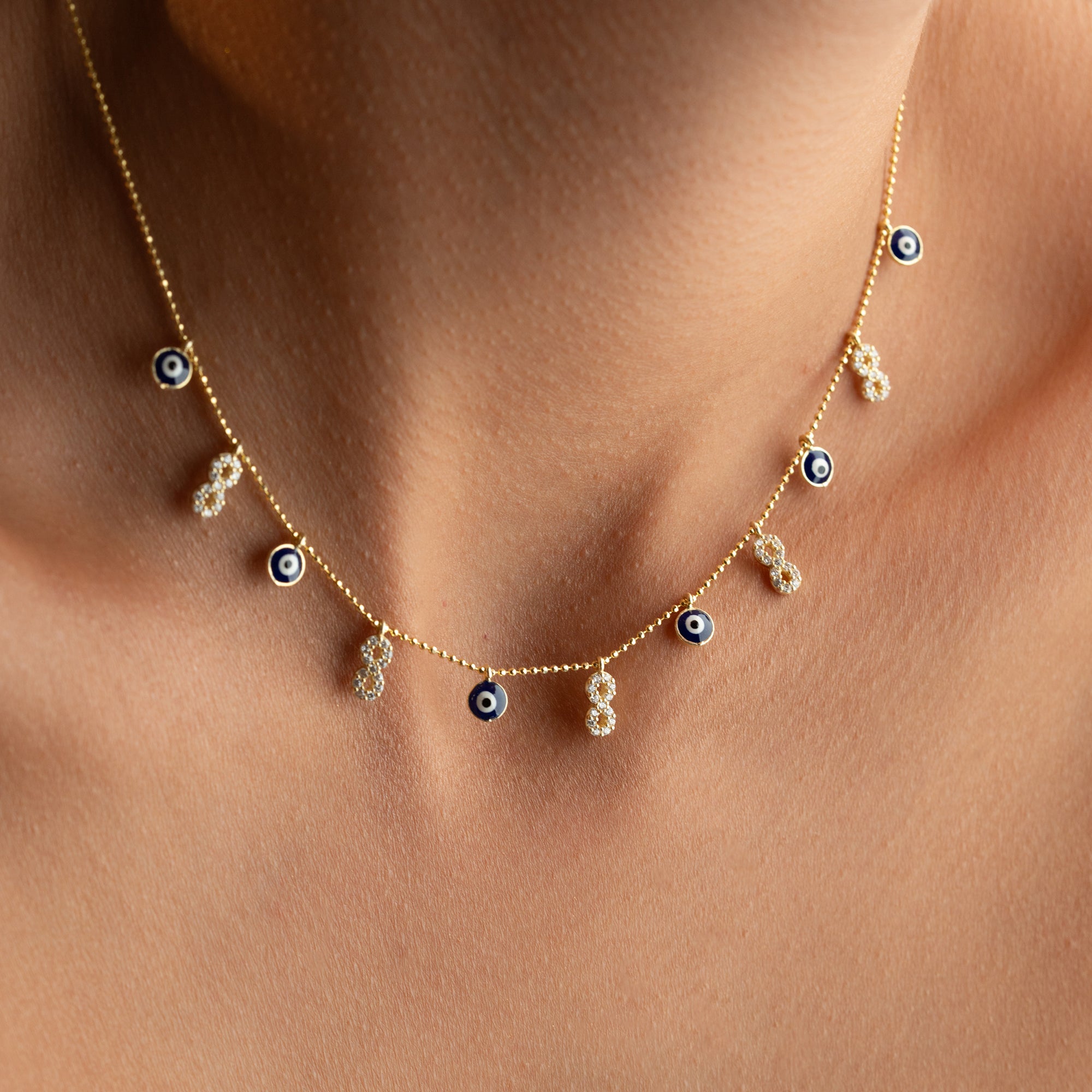 INFINITY X NAZAR HALSBAND | 925 SILVER 