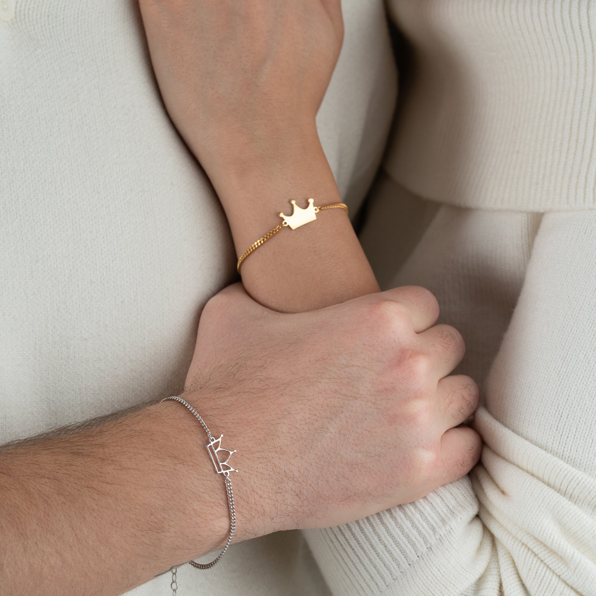 KING & QUEEN PARTNERARMBAND | 925 SILVER