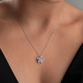 BLOMHALSBAND MED LILA ZIRKON | 925 SILVER