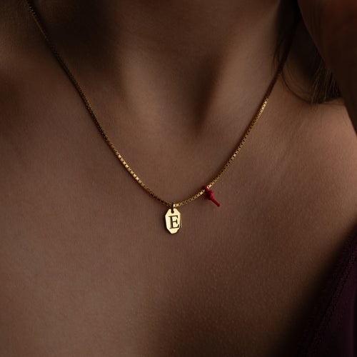 BOKSTAV KUBIK HALSKAND| 925 SILVER