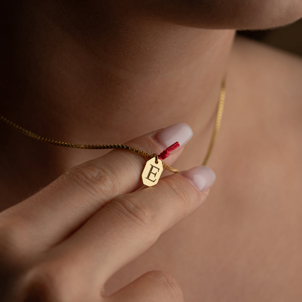 BOKSTAV KUBIK HALSKAND| 925 SILVER