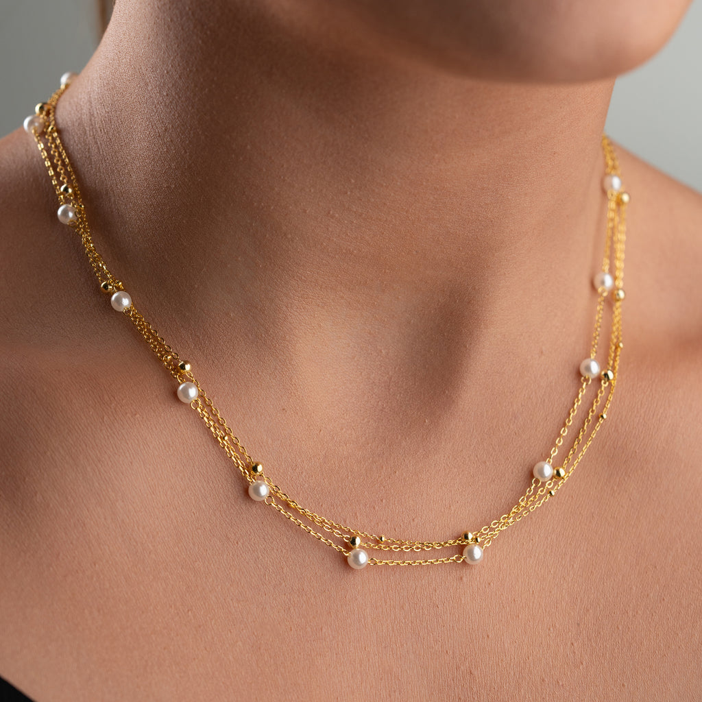 FINT PÄRLHALSBAND | 925 SILVER