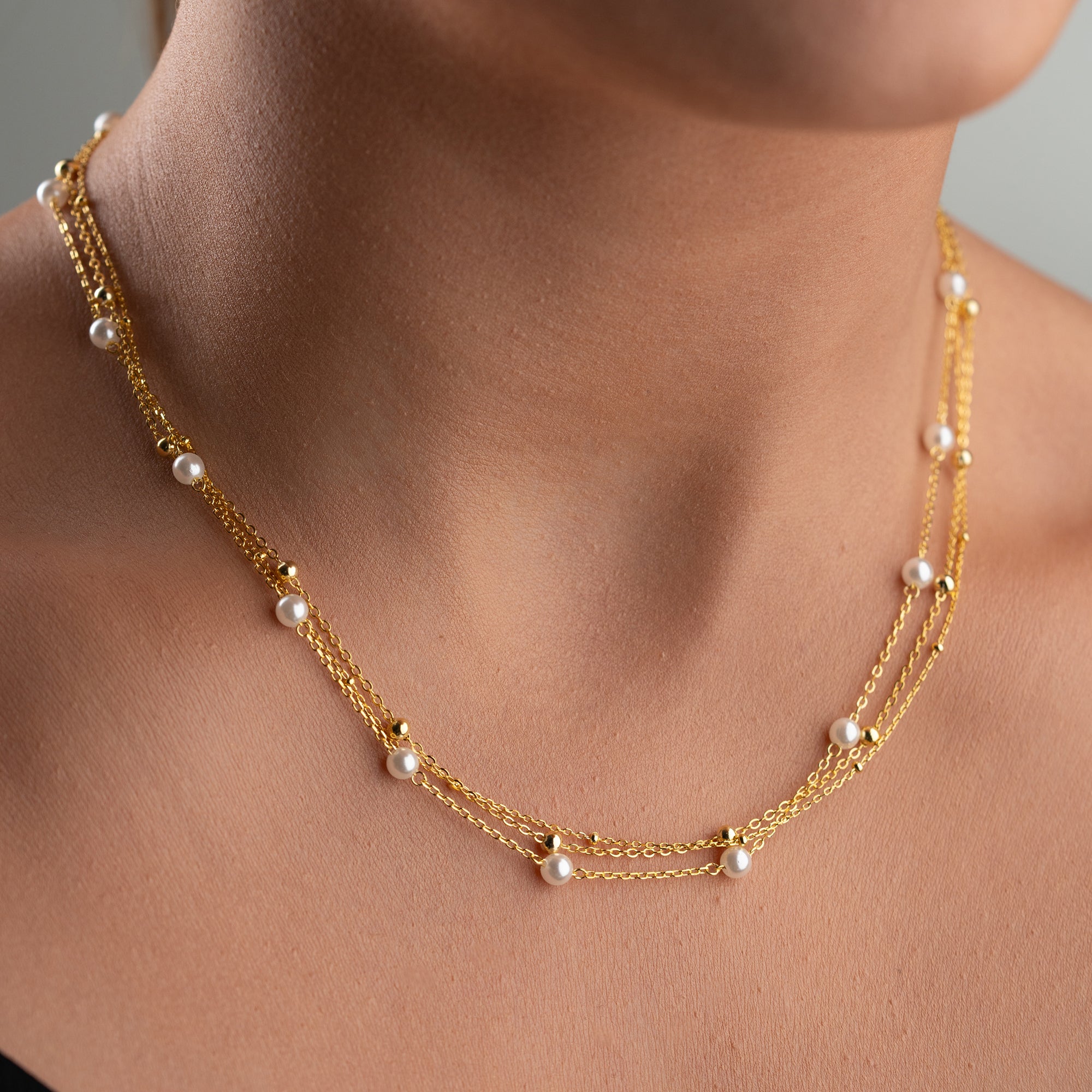 FINT PÄRLHALSBAND | 925 SILVER