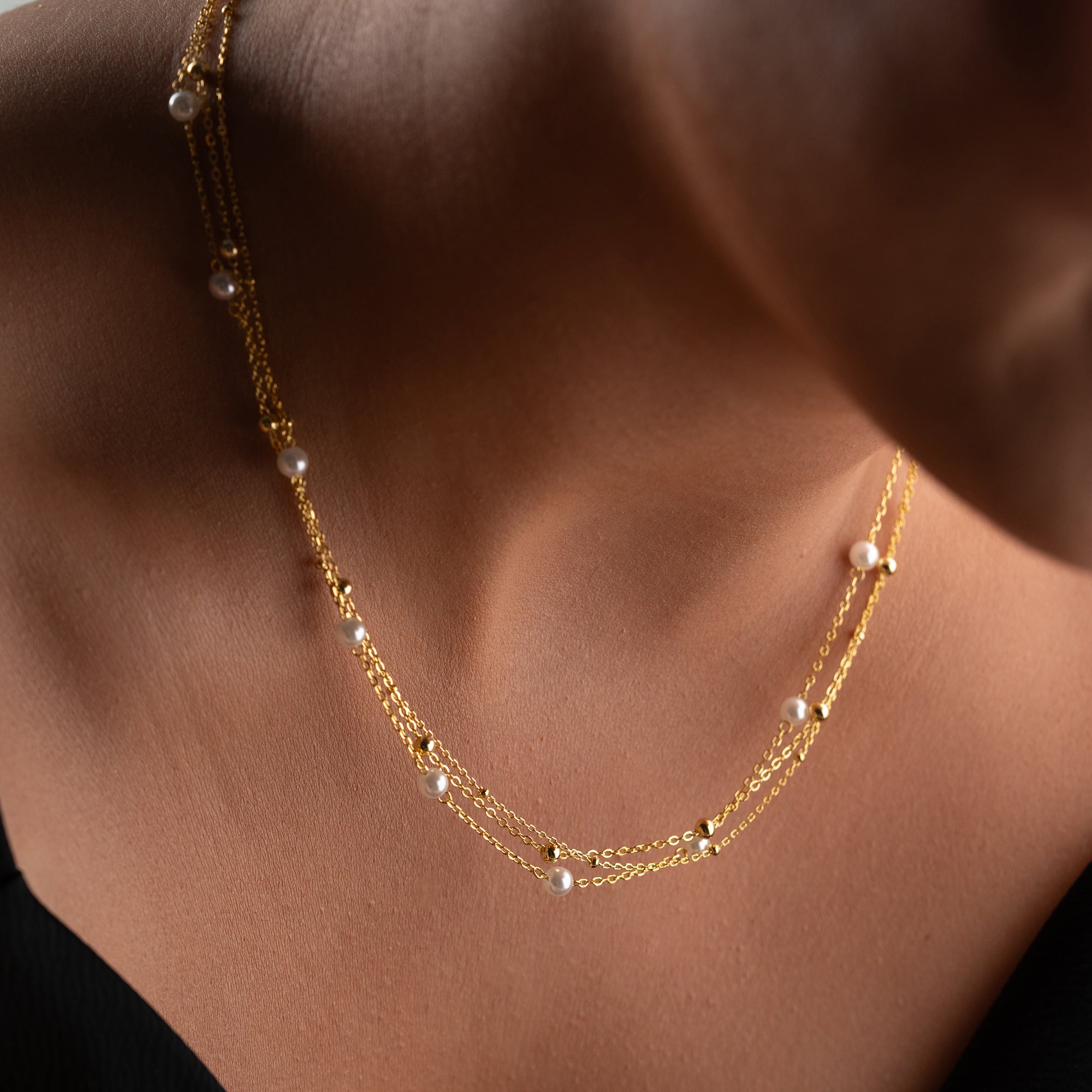 FINT PÄRLHALSBAND | 925 SILVER